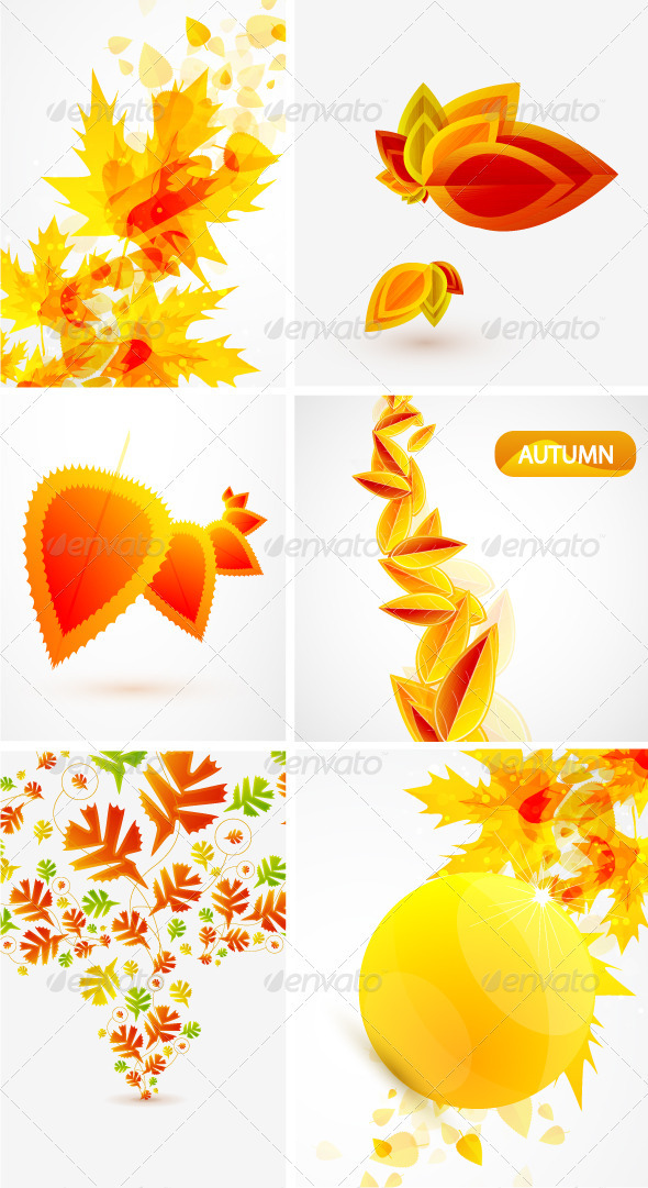 Vector Autumn Backgrounds - Flowers & Plants Nature