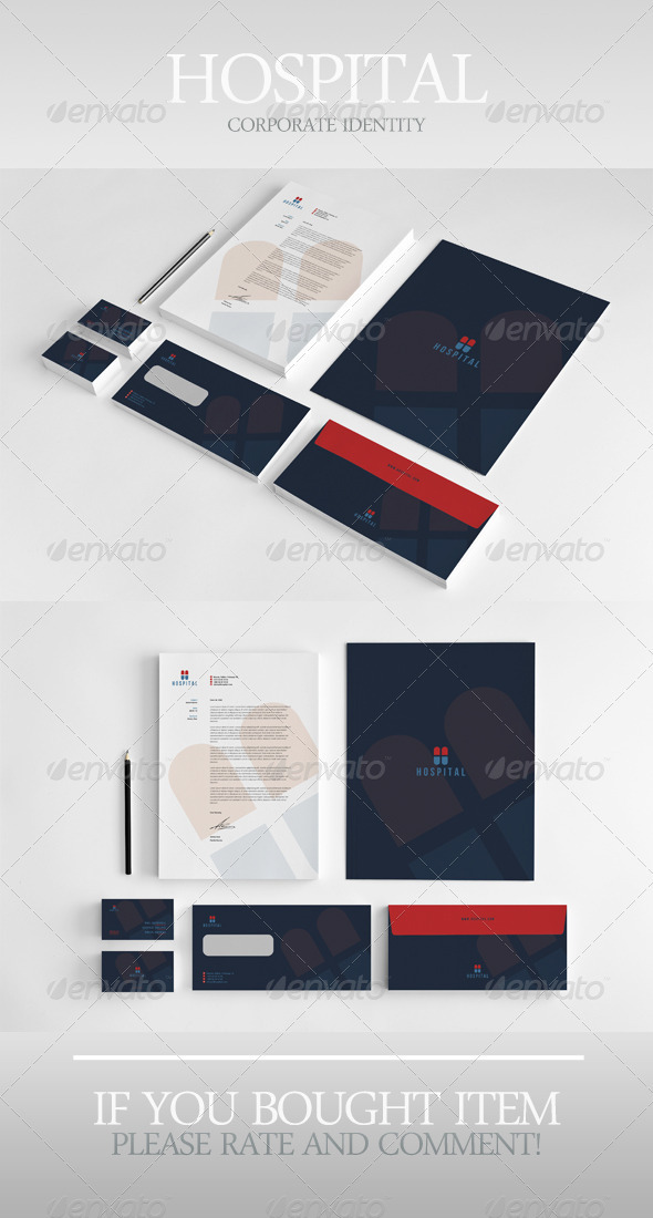 Hospital Corporate Identity - Stationery Print Templates