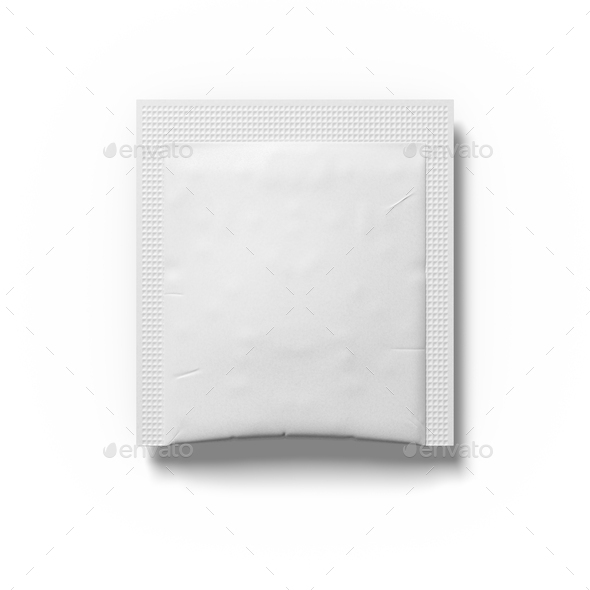 Download White Paper Square Sachet Pack Isolated On White 3d Rendering Mockup Stock Photo By Ha4ipuri