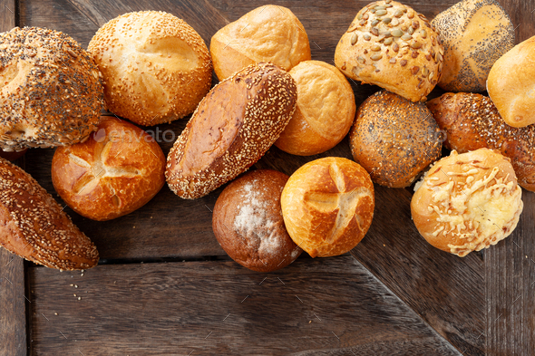 Variety of German bread rolls - Stock Photo - Images