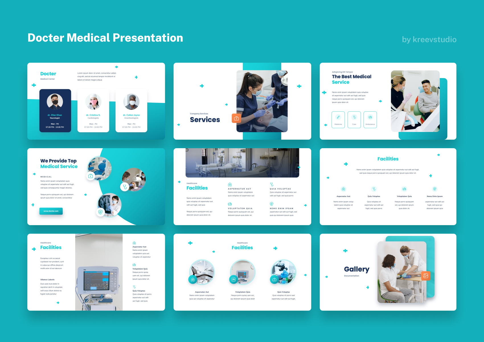 Docter - Medical Power Point Presentation, Presentation Templates 