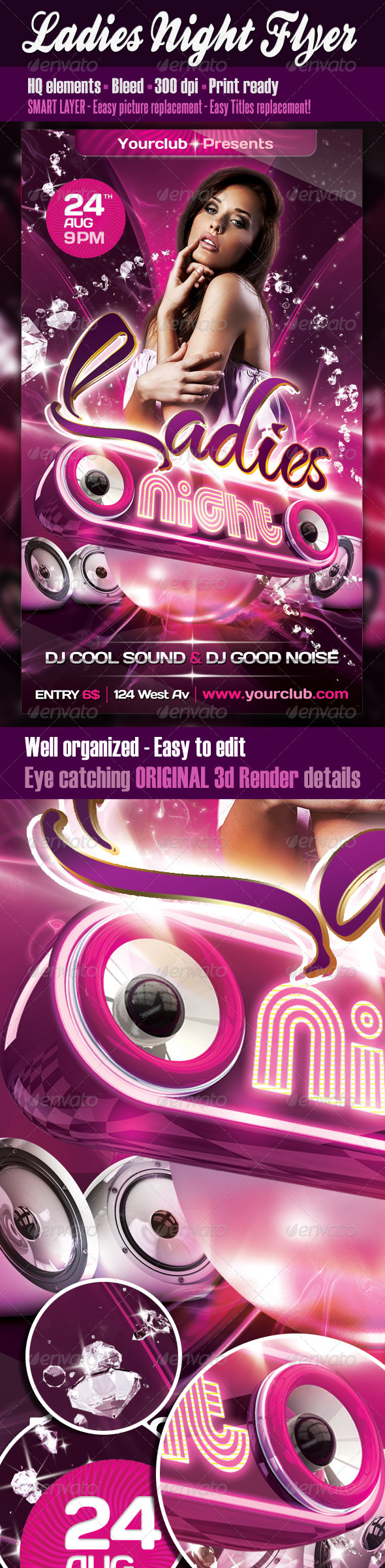 Ladies Night Flyer - Clubs & Parties Events