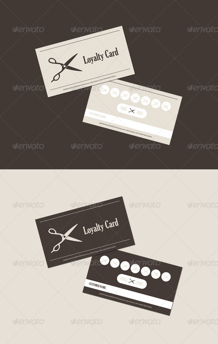 Car Wash Hairdresser Loyalty Card Pack By Optart Graphicriver