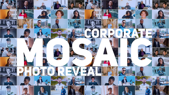 Mosaic Photo Reveal | Corporate Logo