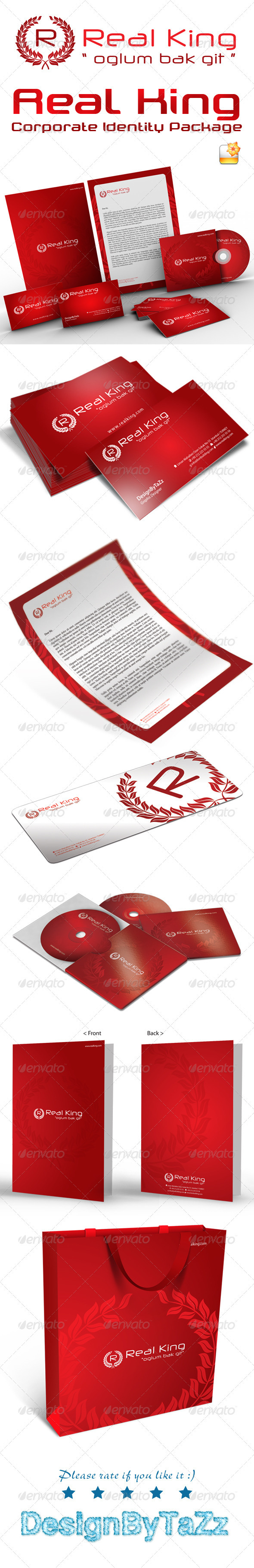 Real King Corporate Identity Package - Stationery Print Templates