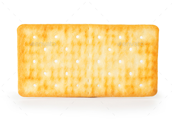 Cracker isolated on a white background. - Stock Photo - Images