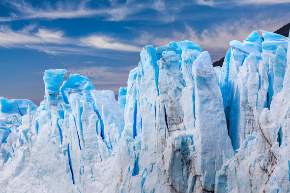 The Perito Moreno Glacier - Los Glaciares National Park in Argentina - Stock Photo - Images