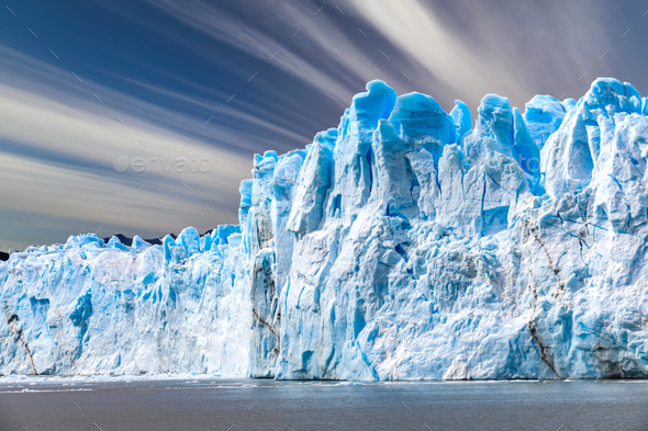 The Perito Moreno Glacier - Los Glaciares National Park in Argentina - Stock Photo - Images