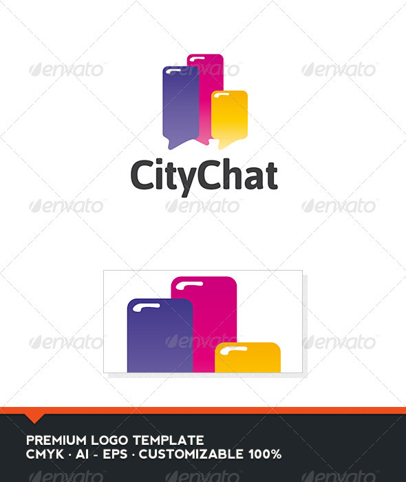 City Chat Logo Template - Abstract Logo Templates