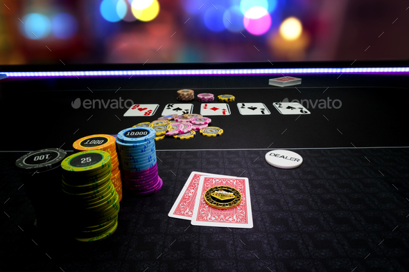Poker cards at the casino - Stock Photo - Images