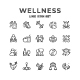 Set Line Icons of Wellness