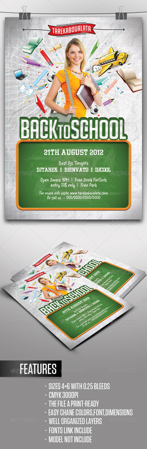 Back To School Flyer - Clubs & Parties Events
