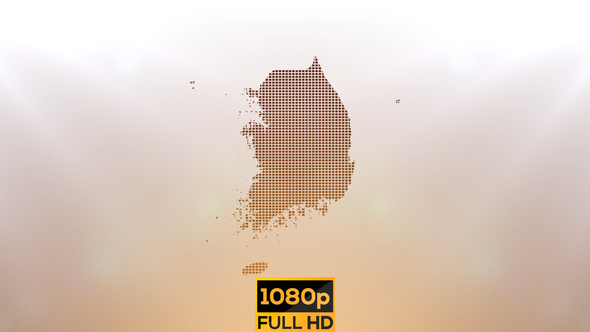 Abstract South Korea Map Opener
