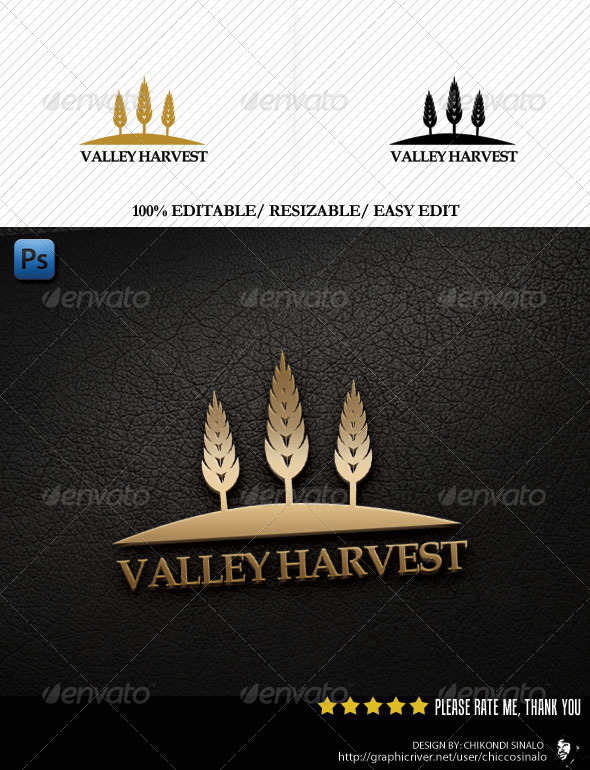 Valley Harvest Logo Template - Nature Logo Templates
