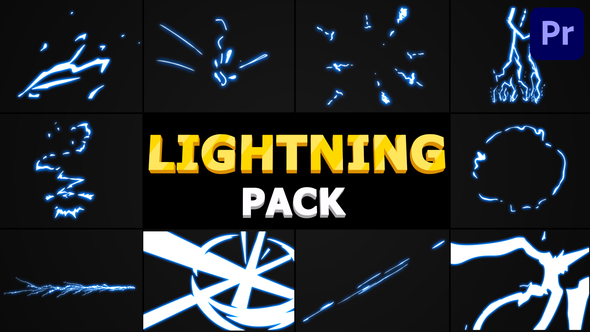 Cartoon Lightning Pack | Premiere Pro MOGRT