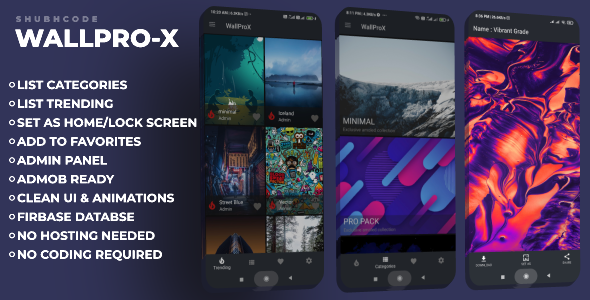 WallPro-X : Android Wallpaper App With Admin Panel