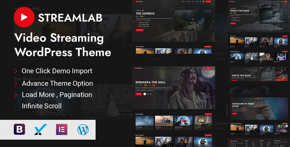 Streamlab – Video Streaming WordPress Theme