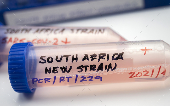 Several vials positive for covid-19 infection of the new variant in the south africa