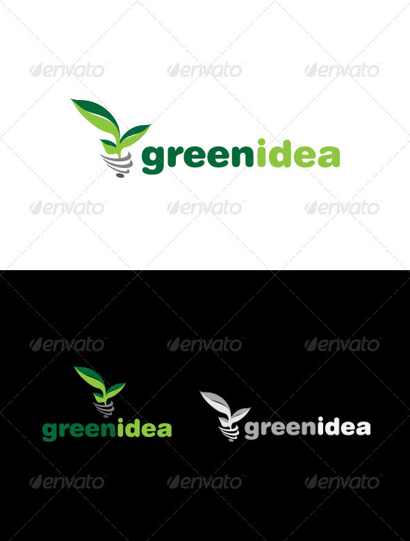 Green Idea Logo - Letters Logo Templates