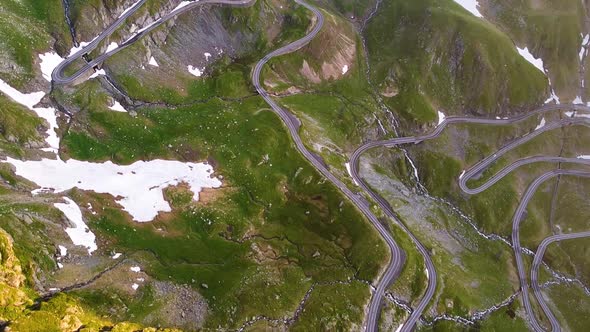 Curved Road in Mountains Transfagarasan