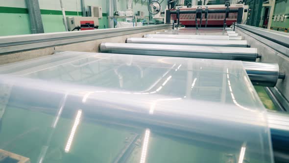 Plastic Sheet Production Line at a Modern Factory Facility alt