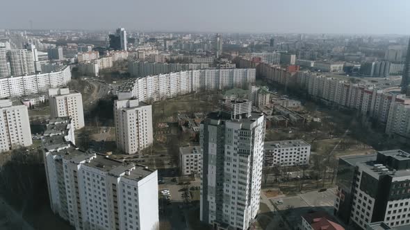 Drone Shooting of the Landscape in Minsk City Belarus
