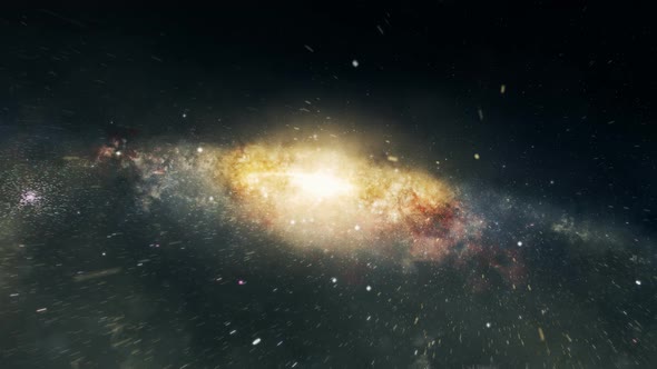 Spiral galaxy full of glowing stars, nebulae, Cosmos, universe exploration alt