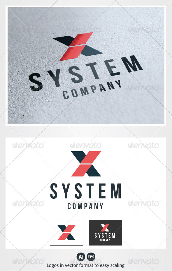 X System Letter Logo - Letters Logo Templates