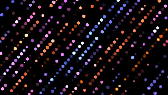 Slanting Hexagon Grid Lights 01