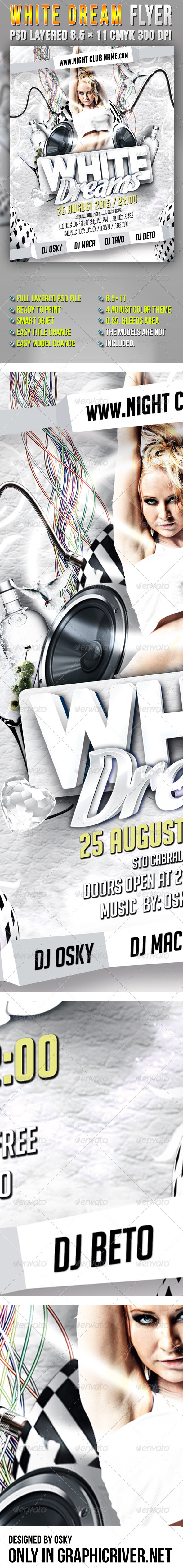 White Dream Flyer - Events Flyers