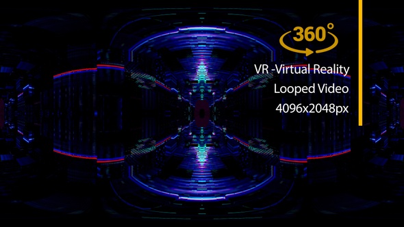 VR360 Tunnel Glitch 01 Virtual Reality