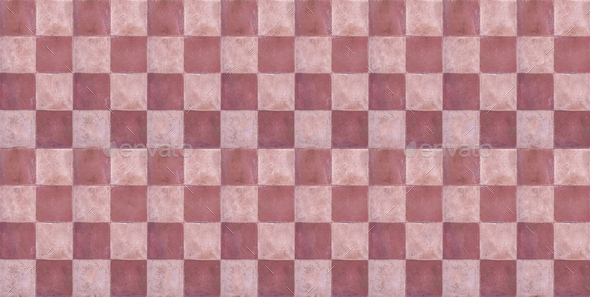 Terracotta floor tiles red pink and white color background texture. Banner  Stock Photo by rawf8
