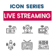 50 Live Streaming Icons | Dualine Series