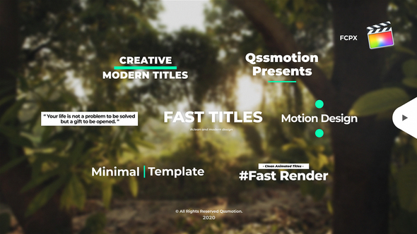Creative and Clean Titles Package For FCPX
