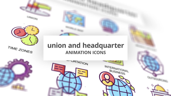 Union & Headquarter - Animation Icons