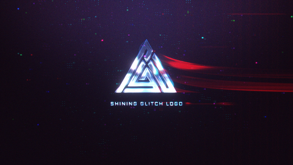 Shining Glitch Logo - VideoHive 30886415