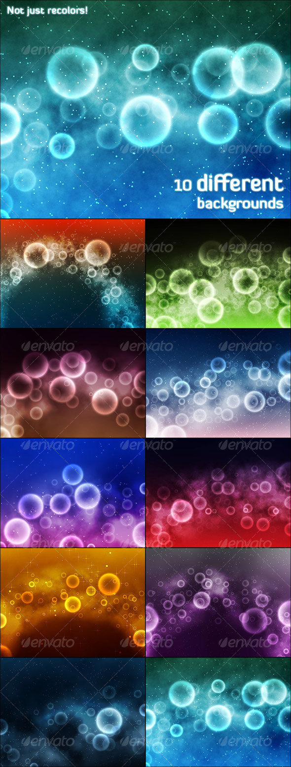 Ethereal Bubbles Background Pack - Abstract Backgrounds