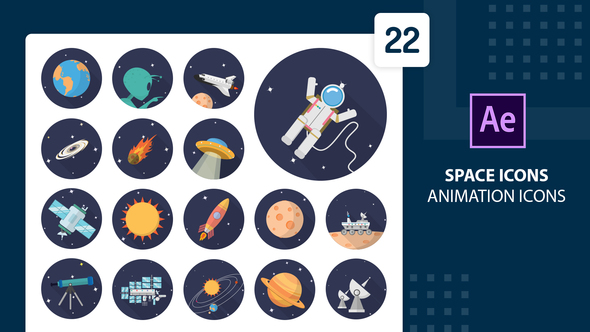 Space Animation Icons | After Effects