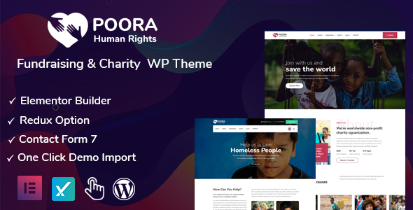 Poora - Fundraising & Charity WordPress Theme