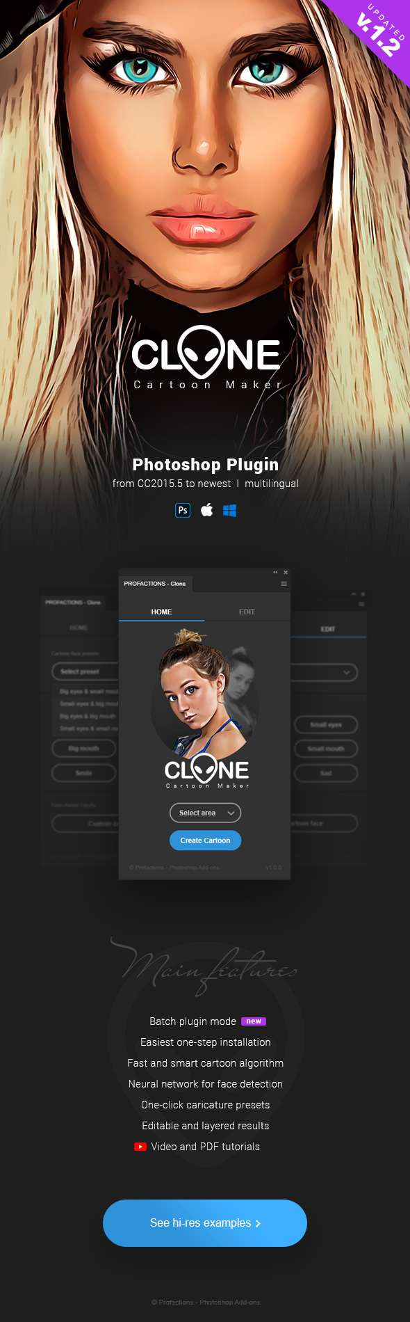 Cartoon Maker - Clone - Photoshop Plugin