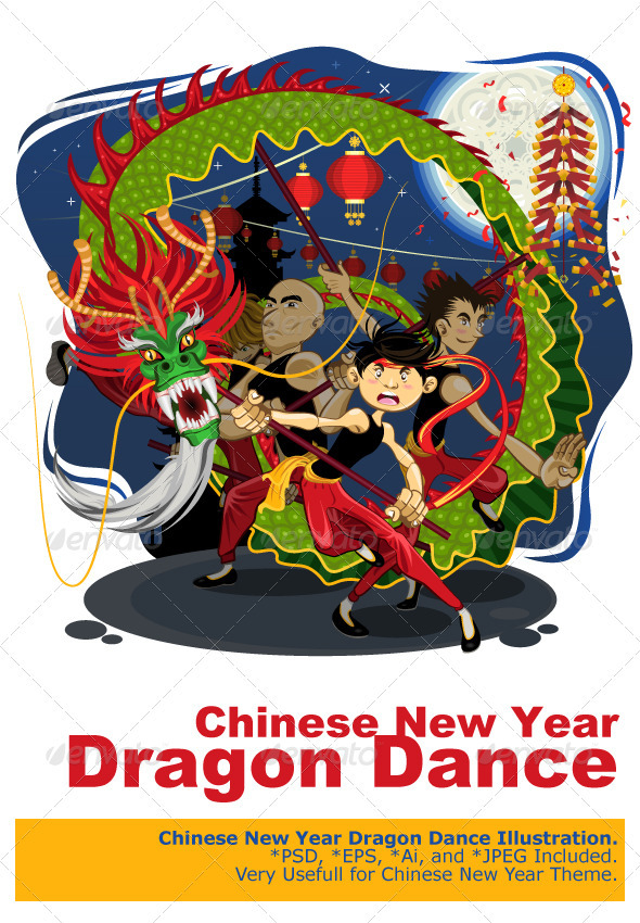 Chinese New Year Dragon Dance - Miscellaneous Seasons/Holidays