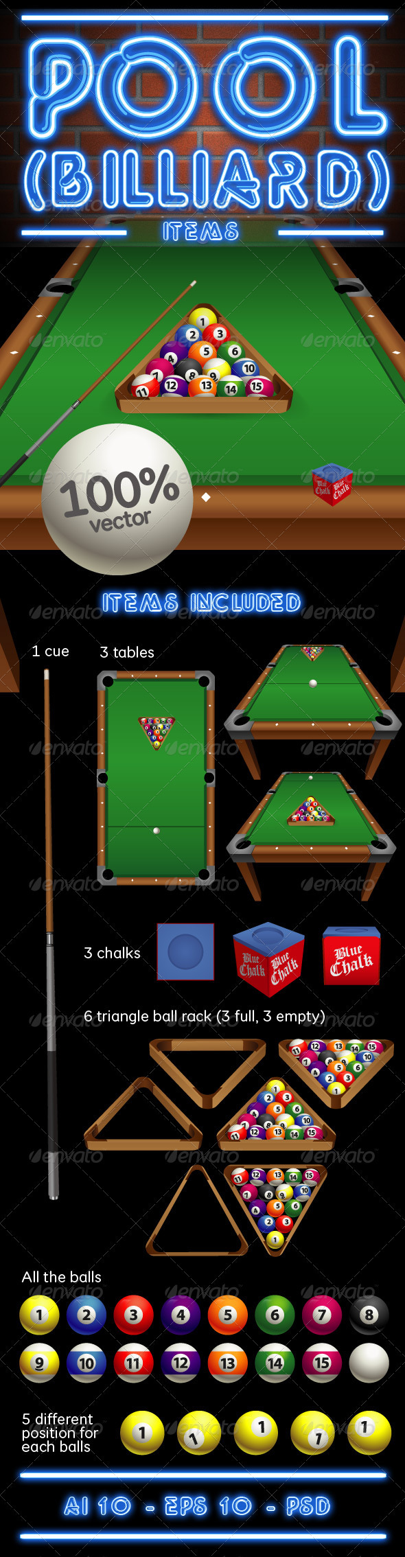 Pool - Billiard items - Man-made Objects Objects