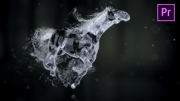 Splashing Horse Logo Reveal - Premiere Pro