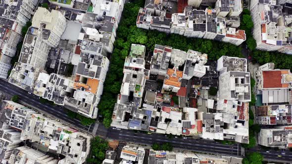 Arial shot over Rio De Janeiro City in Brazil alt