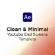 Clean &amp; Minimal Youtube End Screens Template - VideoHive Item for Sale