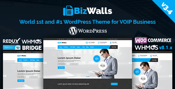 BizWalls | Responsive VOIP & Virtual Phone Business WordPress Theme