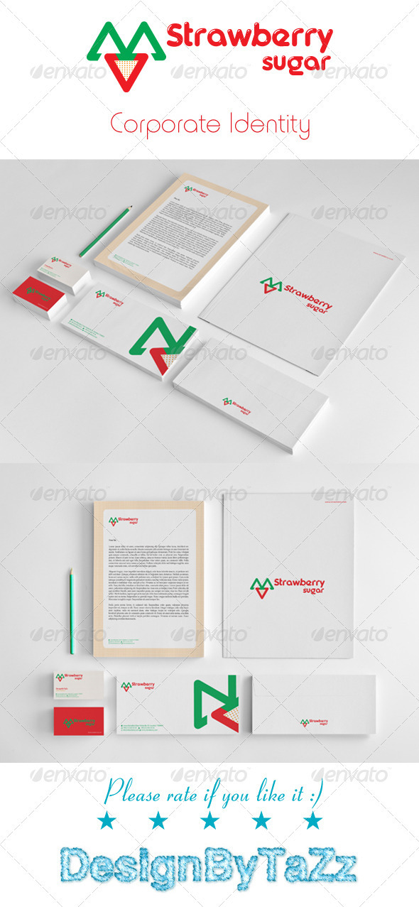 Strawberry Corporate Identity Package - Stationery Print Templates