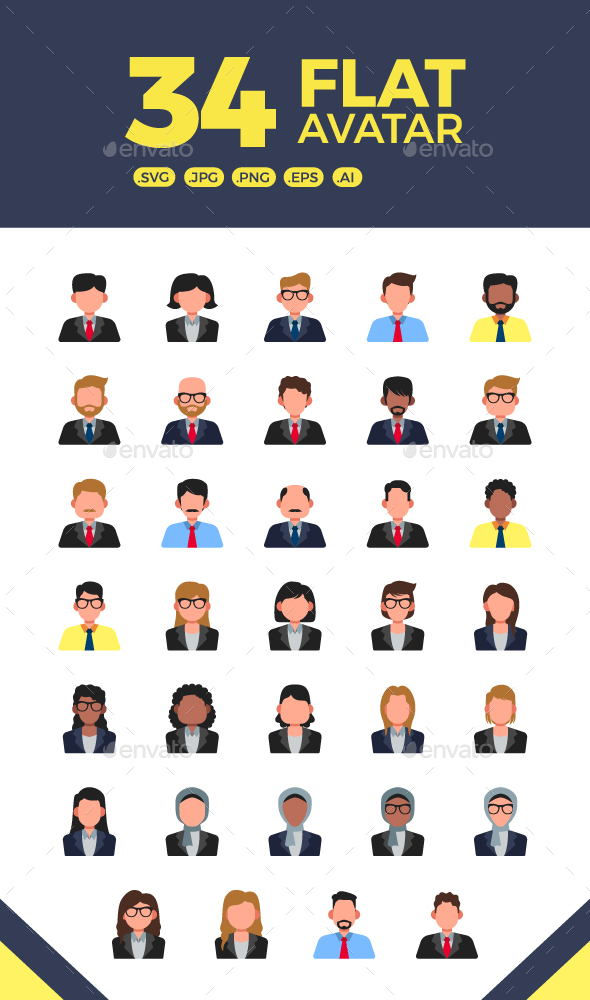 [DOWNLOAD]34 Flat Avatar Icons