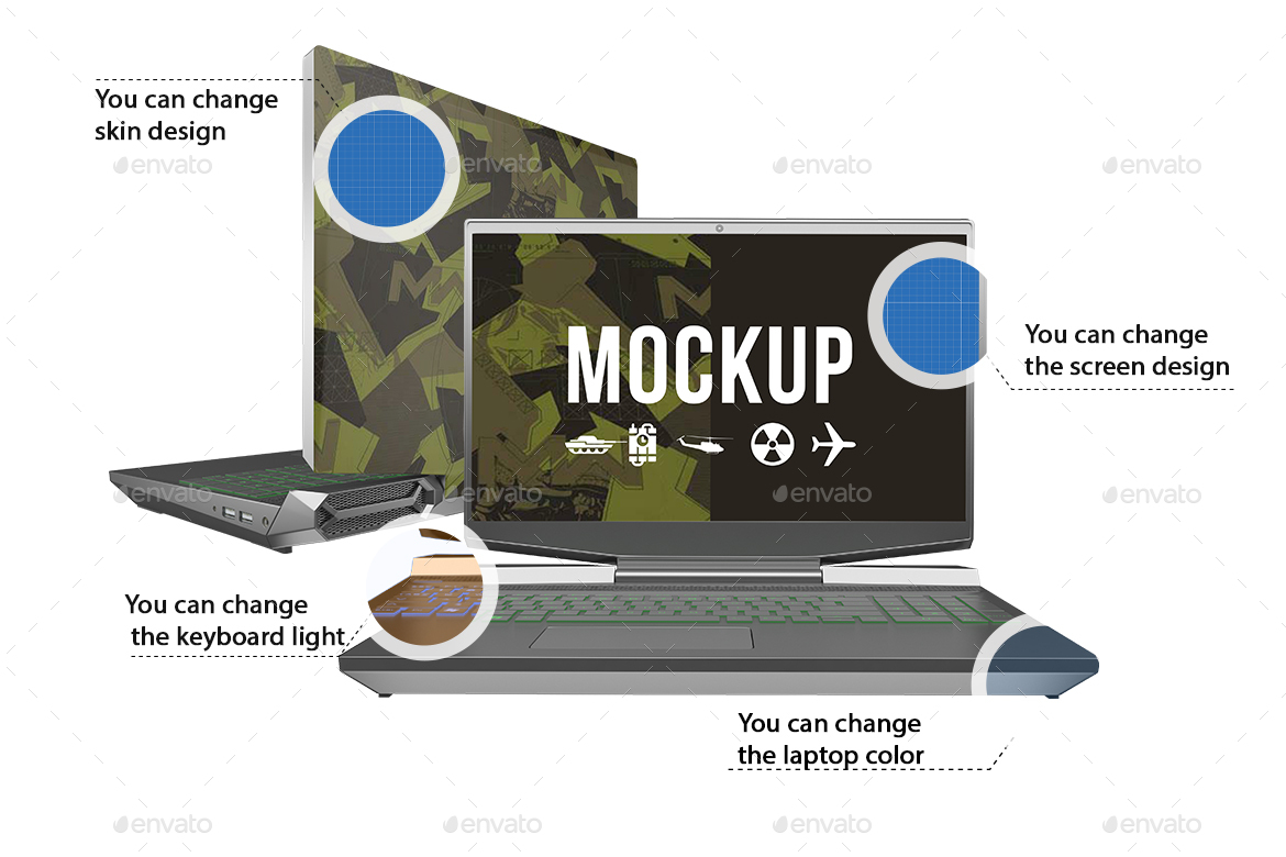 Gaming Laptop Kit, Graphics GraphicRiver