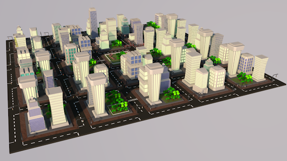 Low Poly City - 3Docean 30937267